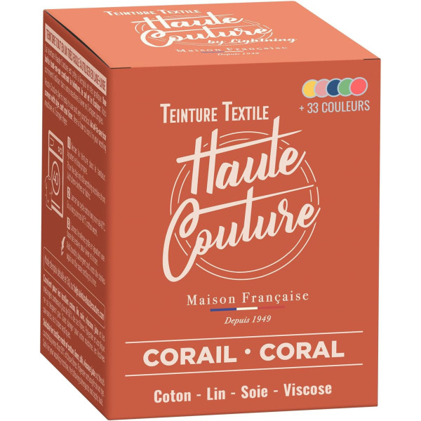photo-Teinture textile - Tout-en-un - Vêtements - Tissus - Corail - 350g - Haute couture