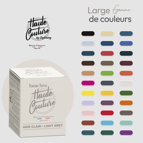 Teinture textile - Tout-en-un - Vêtements - Tissus - Gris clair - 350g - Haute couture