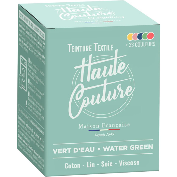 photo-Teinture textile - Tout-en-un - Vêtements - Tissus - Vert d'eau - 350g - Haute couture