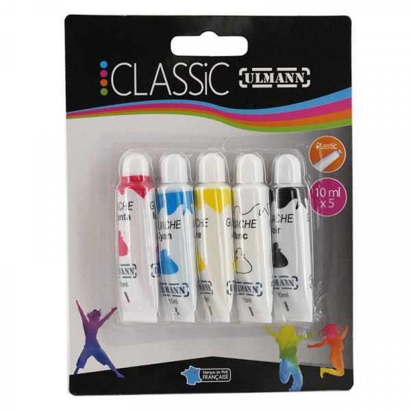 Lot De 5 Tubes De Gouache Assortis 10Ml - Ulmann pas cher