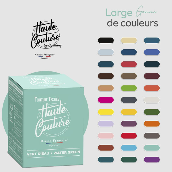 Teinture textile - Tout-en-un - Vêtements - Tissus - Vert d'eau - 350g - Haute couture