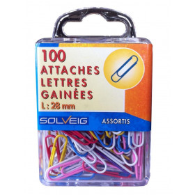 Lot de 100 Attaches Lettres Gainées - Solveig