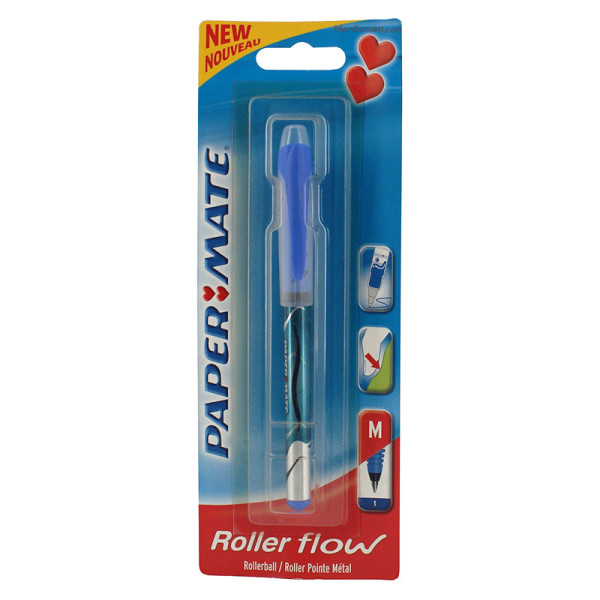 Stylo Bille Bleu Roller Flow - Paper Mate pas cher