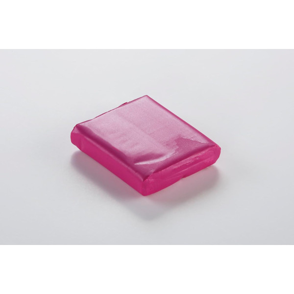 Pâte polymère - Opaque - A cuire - Pâte à modeler - Magenta - Bloc de 56g - Cernit - Metallic