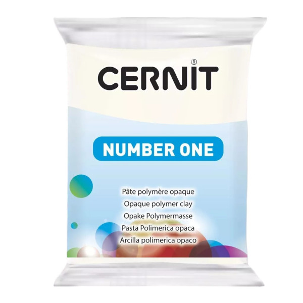 photo - Pâte polymère - Opaque - A cuire - Pâte à modeler - Blanc opaque - Bloc de 56g - Cernit - Number one