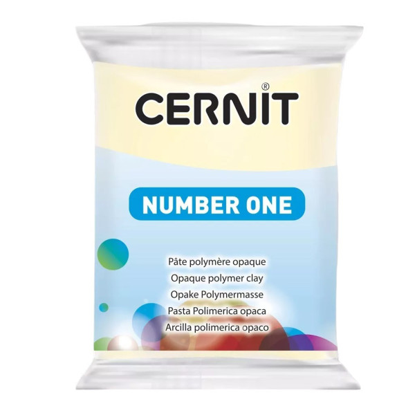 photo - Pâte polymère - Opaque - A cuire - Pâte à modeler - Champagne - Bloc de 56g - Cernit - Number one