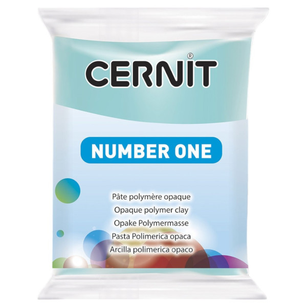 photo - Pâte polymère - Opaque - A cuire - Pâte à modeler - Caraïbe - Bloc de 56g - Cernit - Number one