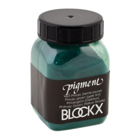 photo-Pigment en poudre - Vert phtalo (teinte jaune) - 76 - Blockx - Pot de 100g