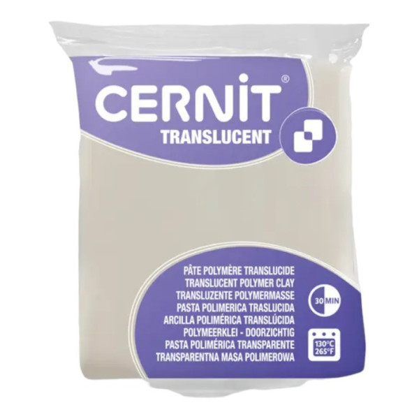 Pâte polymère - A cuire - Pâte à modeler - Phosphorescent - Bloc de 56g - Cernit - Translucent