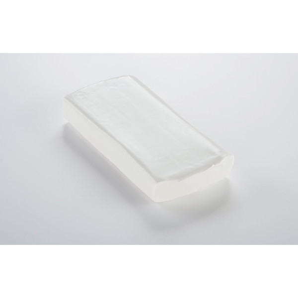 Pâte polymère - A cuire - Pâte à modeler - Finition porcelaine - Blanc - Bloc de 500g - Cernit - Doll collection