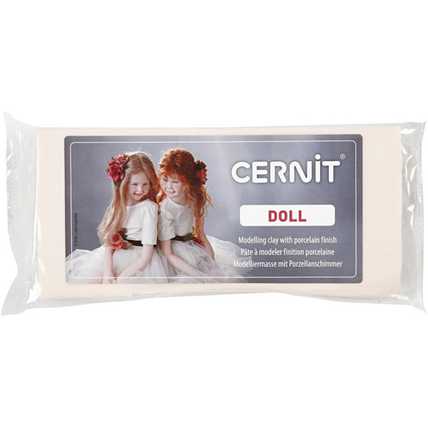 photo - Pâte polymère - A cuire - Pâte à modeler - Finition porcelaine - Biscuit - Bloc de 500g - Cernit - Doll collection