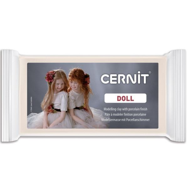 photo - Pâte polymère - A cuire - Pâte à modeler - Finition porcelaine - Rose beige - Bloc de 500g - Cernit - Doll collection