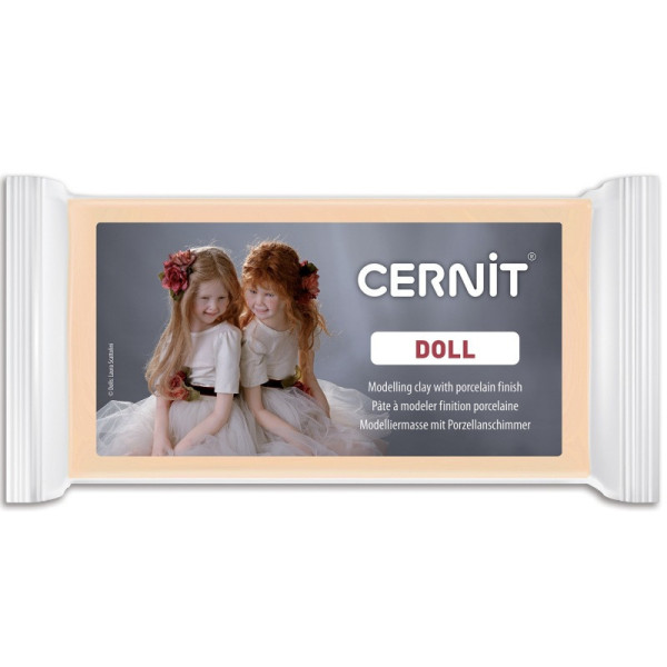 photo - Pâte polymère - A cuire - Pâte à modeler - Finition porcelaine - Sun tan- Bloc de 500g - Cernit - Doll collection