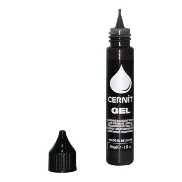 Gel polymère - Pâte à modeler - Liquide - À cuire - Noir - 30ml - Cernit