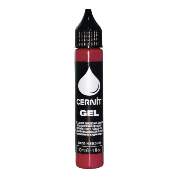 photo - Gel polymère - Pâte à modeler - Liquide - À cuire - Rouge - 30ml - Cernit