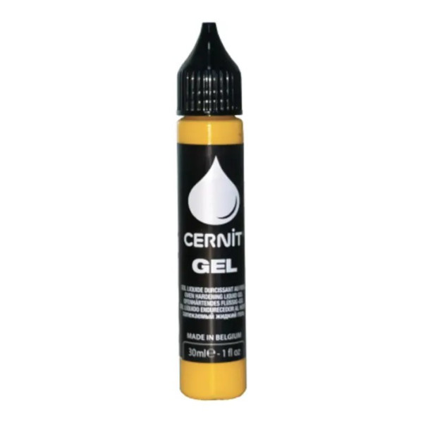 photo - Gel polymère - Pâte à modeler - Liquide - À cuire - Jaune - 30ml - Cernit