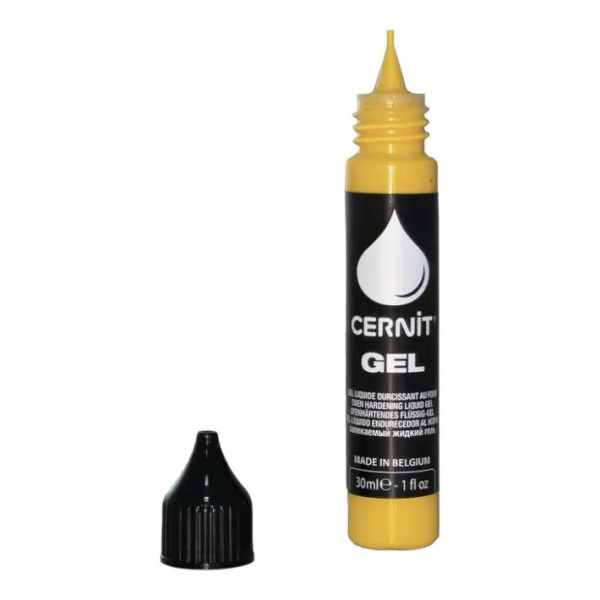 Gel polymère - Pâte à modeler - Liquide - À cuire - Jaune - 30ml - Cernit