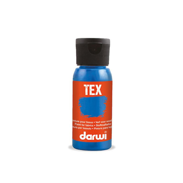 photo-Peinture pour tissus - Bleu clair - Opaque - Peinture à l'eau - Tex - Darwi - 50ml