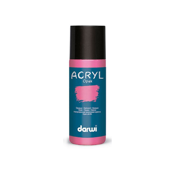 photo-Peinture acrylique - Rose - Tous supports - Opaque - Indélébile - Darwi - 80ml