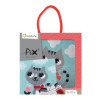 photo - Canevas - Enfant - Point de croix - Chat - 14x14xcm - Fils et aiguilles