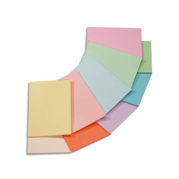 5x100 feuilles A4 - Couleurs pastel assorties - 80g - Trophée Clairefontaine