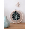Canevas - Punch needle - Feuille de monstera - Avec tambour et accessoires