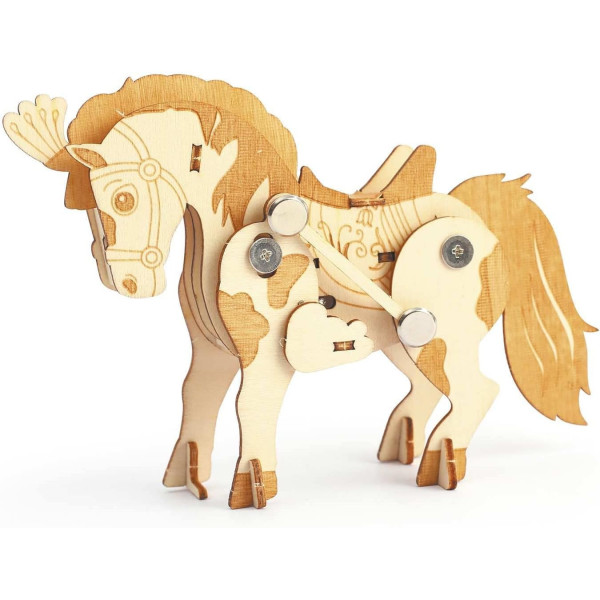 Maquette - Puzzle - 3D - Mécanique - Cheval - 45 pièces - Dès 8 ans