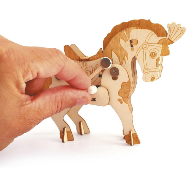 Maquette - Puzzle - 3D - Mécanique - Cheval - 45 pièces - Dès 8 ans