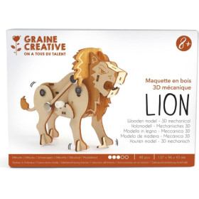 Maquette - Puzzle - 3D - Mécanique - Lion - 48 pièces - Dès 8 ans