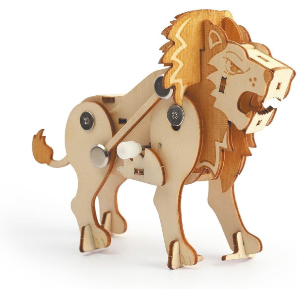 Maquette - Puzzle - 3D - Mécanique - Lion - 48 pièces - Dès 8 ans