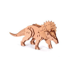 Maquette - Puzzle - 3D - En bois - Triceratops - 55 pièces - Dès 8 ans