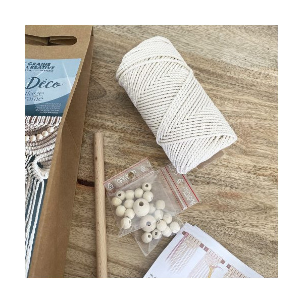 Kit créatif - Macramé - Coquillage - À suspendre - Accessoires inclus - Graine créative