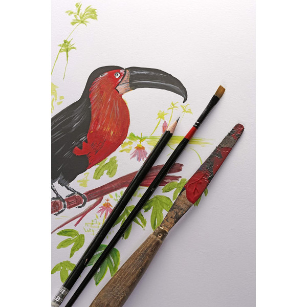 Carnet Paint On Mixed Media A5 - 64 Pages - 250G - Bleu - Clairefontaine | Surdiscount