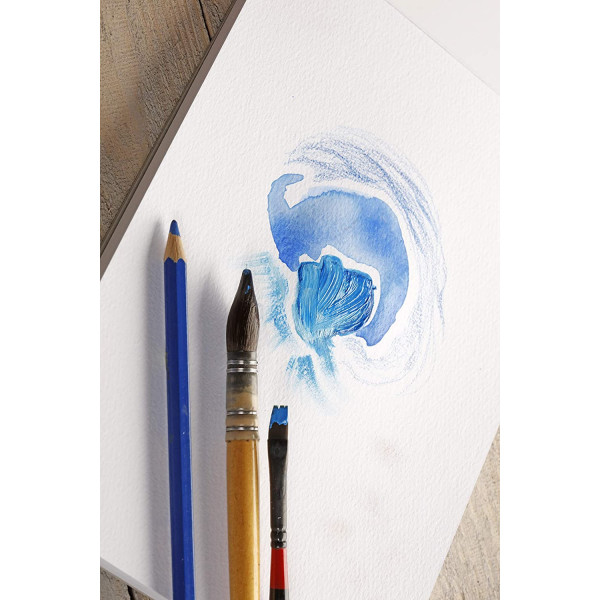 Carnet Paint On Mixed Media A5 - 64 Pages - 250G - Bleu - Clairefontaine | à seulement 19,99 €