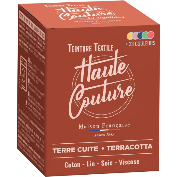 Teinture textile - Tout-en-un - Vêtements - Tissus - Terre cuite - 350g - Haute couture