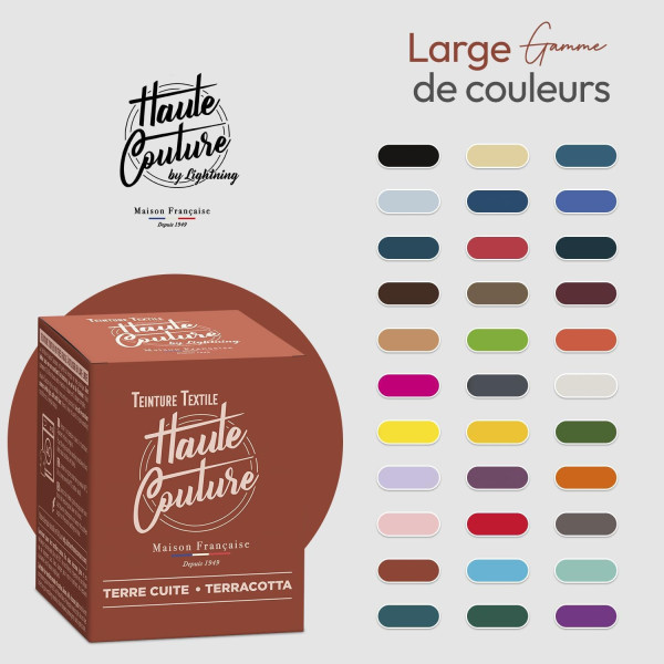 Teinture textile - Tout-en-un - Vêtements - Tissus - Terre cuite - 350g - Haute couture