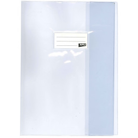 Protège-cahier 24 x 32 cm grand cahier plastique transparent Apli pas cher