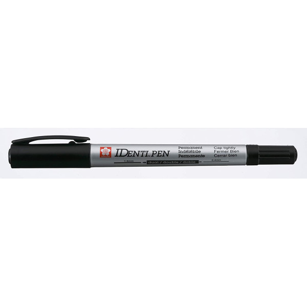 Marqueur Permanent Double Pointe - Noir - Identi Pen - Sakura pas cher