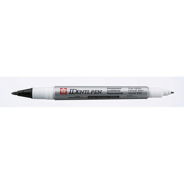 Marqueur Permanent Double Pointe - Noir - Identi Pen - Sakura | à seulement 2,2 €