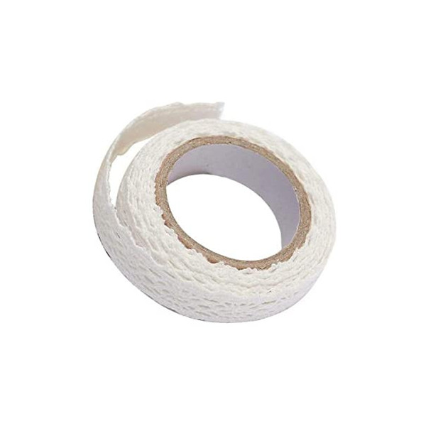 Ruban Coton Adhésif Effet Dentelle 1 M X 1,5 Cm Blanc - Ctop pas cher