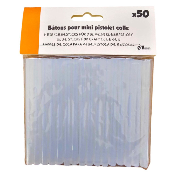 photo - 50 bâtons de colle - Pour mini pistolet à colle - Recharge - 7mm de diamètre - Cléopâtre