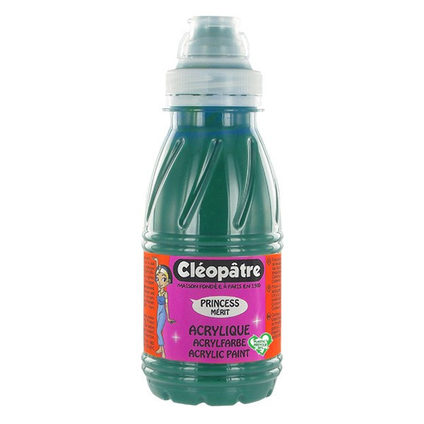 photo - Peinture acrylique Princess Mérit - Vert émeraude - 250 ml - Cléopâtre