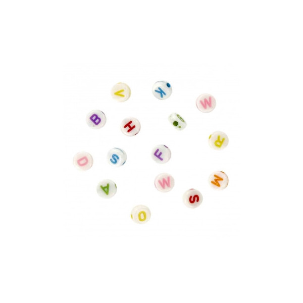 Perles Acryliques Pour Enfant Lettres Rondes 0,3 Cm - 373 Pièces | Surdiscount
