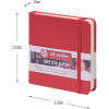 Carnet croquis 12x12cm 80 feuilles rouge - Royal Talens | Surdiscount
