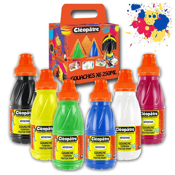 photo - Peinture gouache Néfertari - 250 ml - Lot de 6 - Cléopâtre