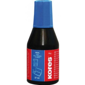 photo - Flacon encre pour encreur - Bleu - Indélébile - Séchage rapide - 27ml - Kores