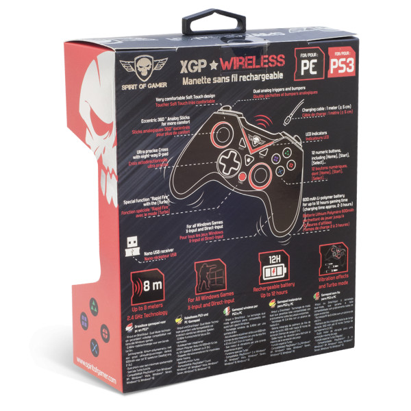 Acheter Manette De Jeu Sans Fil Pour Playstation 3 Et Pc - Spirit Of Gamer | à seulement 29,99 €