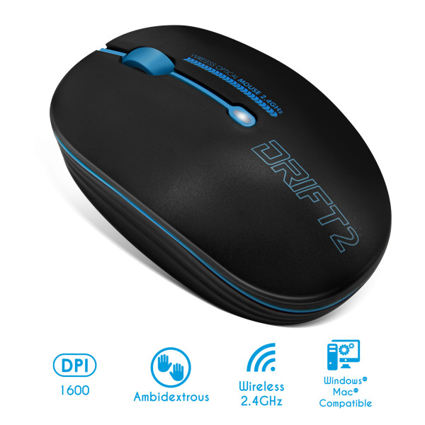 Souris Sans Fil Drift 2 - Bleu - Advance pas cher
