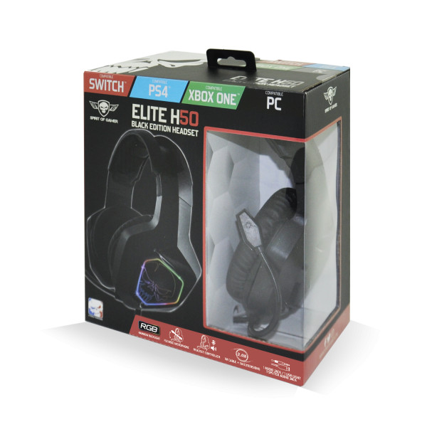 Casque Elite H-50 Black Édition - Spirit Of Gamer | Surdiscount