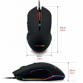 Souris Filaire De Gaming Rgb Gta 210 - Advance | Surdiscount